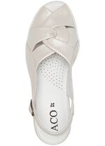 ELENA EDEN, elegante Damen-Sandalen, Weite G, aus Leder 