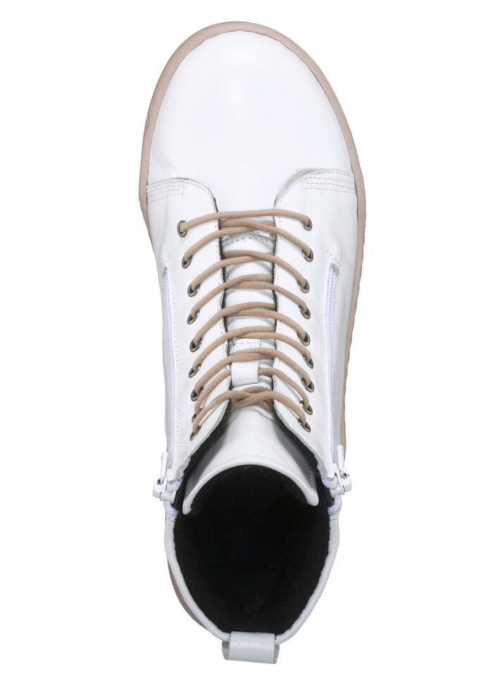 Gemini Stiefelette mit zwei Rei&szlig;verschl&uuml;sse WEISS