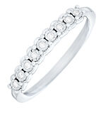 Damenring in Weißgold mit Brillanten 