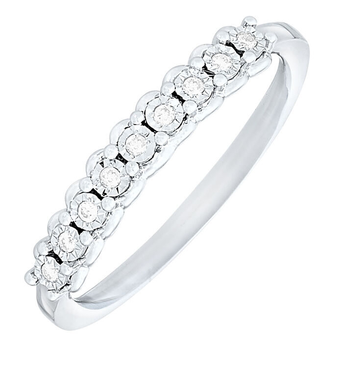 Damenring in Weißgold mit Brillanten 