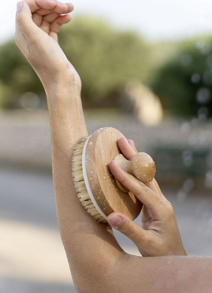 Massagebürste aus Wildschweinborsten  
