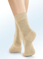 Viererpack Socken mit BIO-Baumwolle 2X SAND, 2X BEIGE