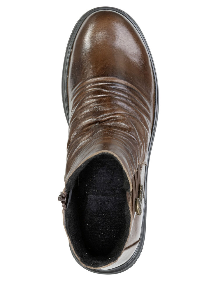 Gemini, modische Damen-Boots, Winterschuhe, Weite G, mite herausnehmbarem Fußbett MOKKA