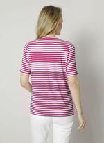 Shirtjacke mit garngef&auml;rbtem Ringeldessin 