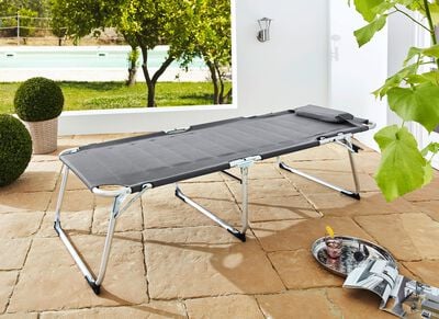 XXL-Gartenliege mit 4-fach verstellbarem Kopfteil 