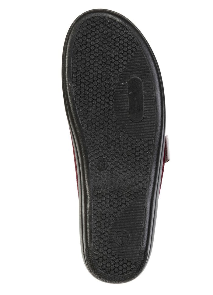 Laurina, Zweierpack, klassische Damen-Hausschuhe, Weite G, aus Mesh-Material 1X BORDEAUX, 1X SCHWARZ