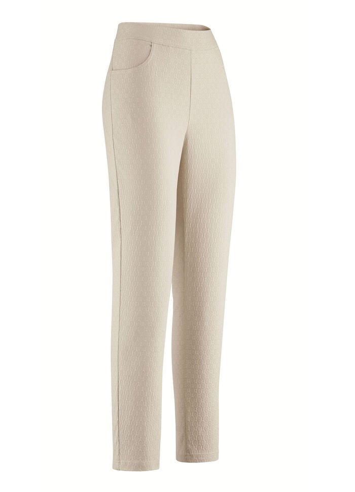 Knöchellange Hose in bequemer Schlupfform BEIGE