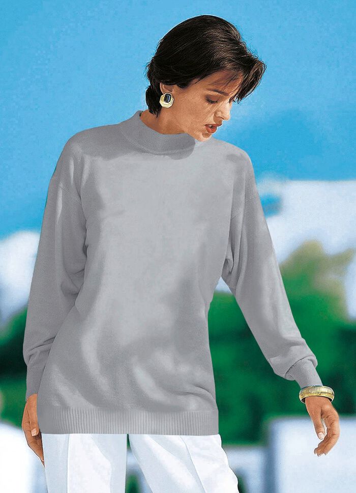 Pullover in Feinstrick mit Schurwolle 