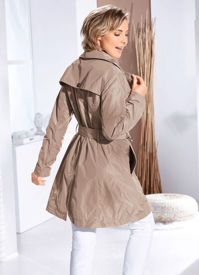Funktions-Trenchcoat mit G&uuml;rtel 