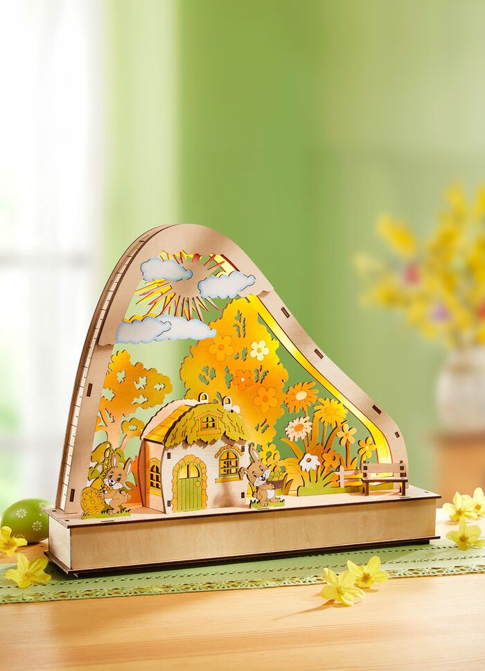 Lichterbogen Fr&uuml;hlingsgarten aus Holz 