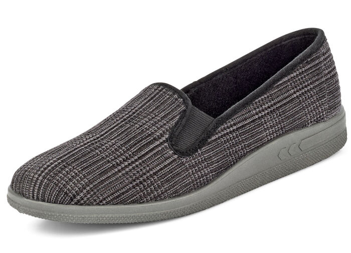 Hausschuh mit anatomisch geformtem Fußbett ANTHRAZIT