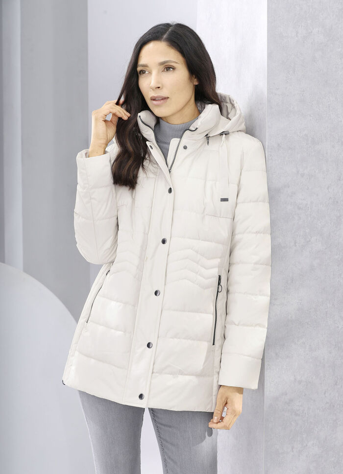 Funktionsjacke mit L&auml;ngssteppung seitlich 