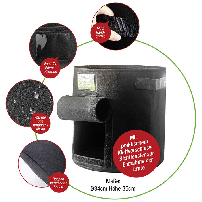 Pflanzs&auml;cke, 3er Set, ideal f&uuml;r Balkon oder Terrasse 