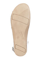 Sandale aus Rind-Nappaleder mit verstellbarem Fersenriemchen WEISS-BRONZE