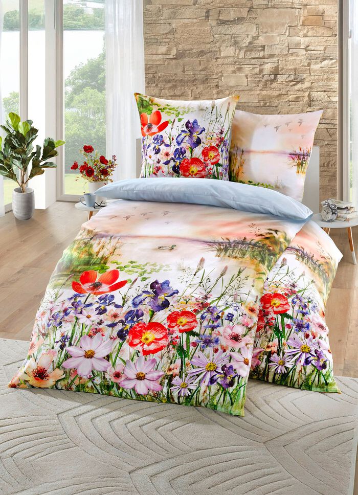 Bettwäsche-Garnitur mit Wende-Kissenbezug 