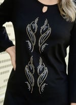 Shirt mit dekorativem Halsausschnitt 