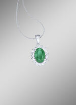 Anh&auml;nger mit Smaragd und Wei&szlig;topas 