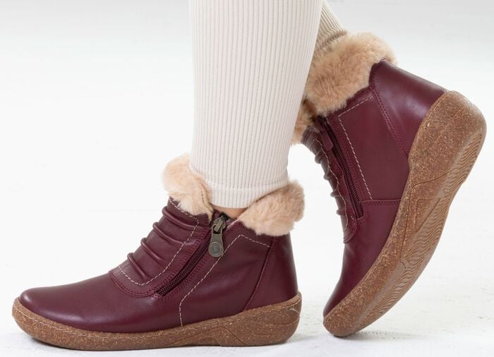 ELENA EDEN, gef&uuml;tterte Damen-Boots, Winterschuhe, Weite G, mit herausnehmbarem Fu&szlig;bett 