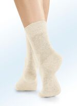 Viererpack Socken mit BIO-Baumwolle 2X SAND, 2X BEIGE