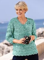 Pullover aus Melangegarn MINT-OLIV-MULTICOLOR