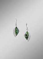 Elegane Ohrringe aus Silber mit echtem Abalone-Perlmutt 