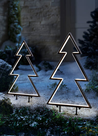 LED-Metallbaum mit Erdspießen 