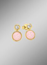 Zarte Eleganz: Ohrstecker mit rosa Chalcedon 