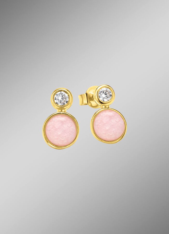 Zarte Eleganz: Ohrstecker mit rosa Chalcedon 