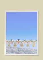 Stangendekoration aus echter Plauener Spitze 