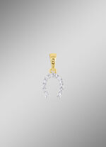 Hufeisen-Anh&auml;nger mit 10 Diamanten 