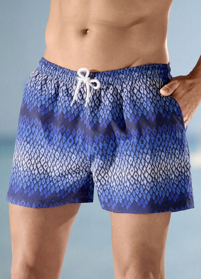 Badeshorts allover dessiniert, Microfaser 