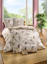 Bettw&auml;sche-Garnitur mit Rei&szlig;verschluss CREME