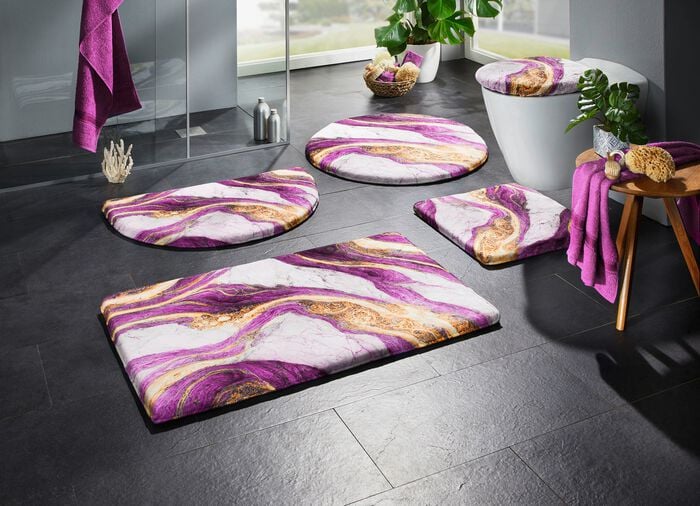 Badgarnitur in barfu&szlig;weicher Qualit&auml;t AUBERGINE