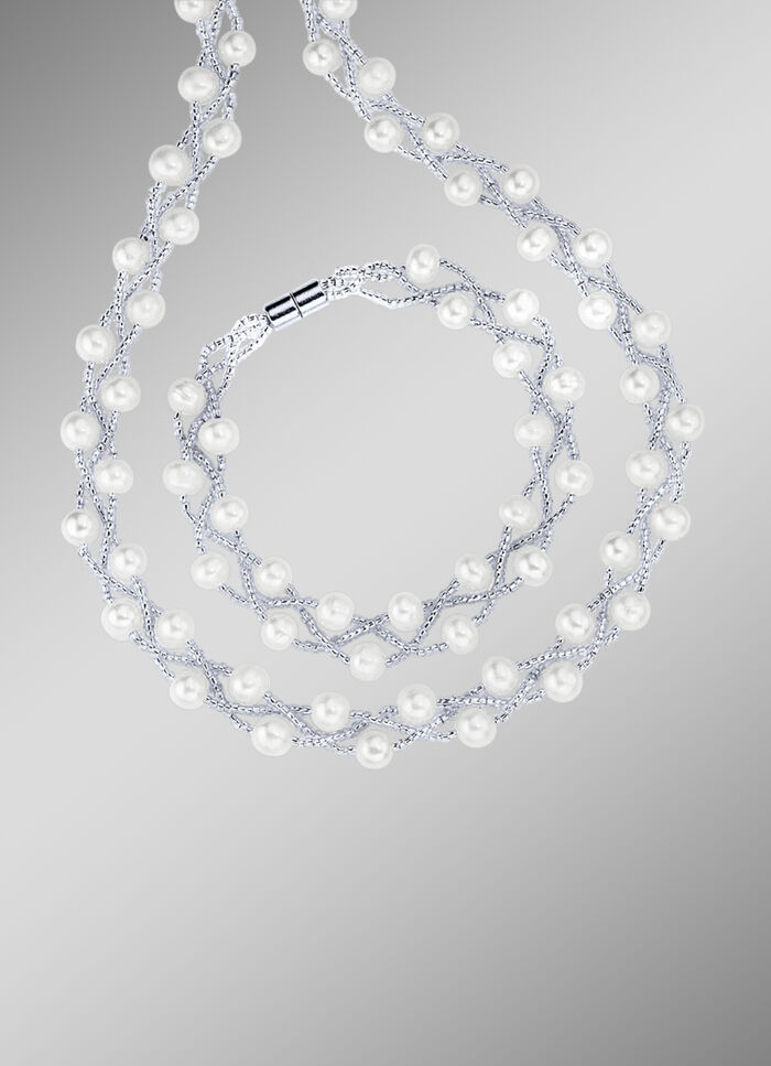 Schmuck-Set 2 teilig mit S&uuml;&szlig;wasser-Zuchtperlen 