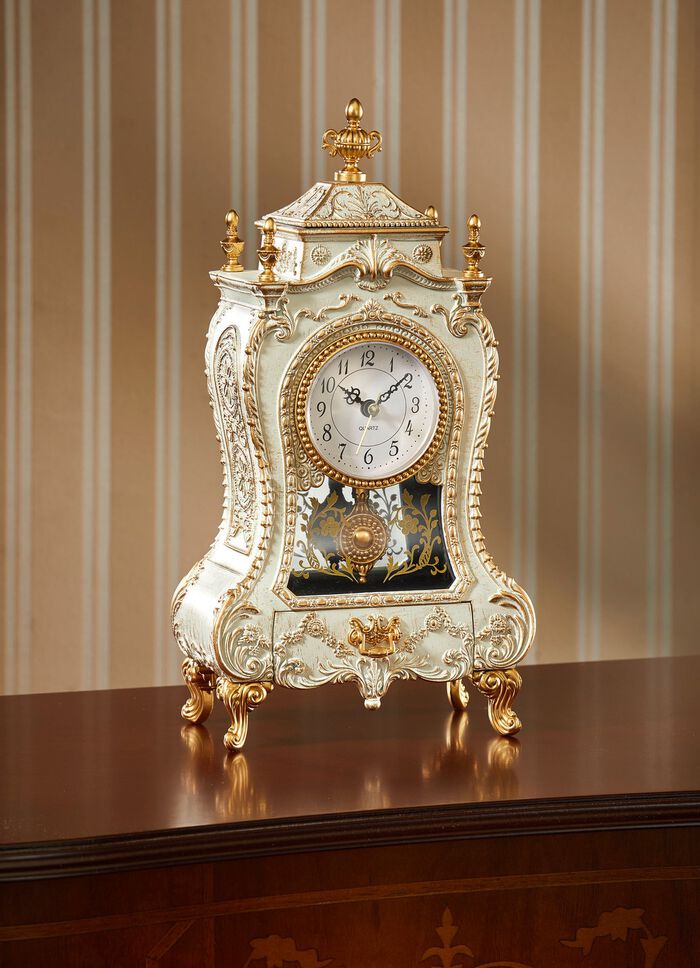 Spieluhr in antiker Verkleidung WEISS-GOLD