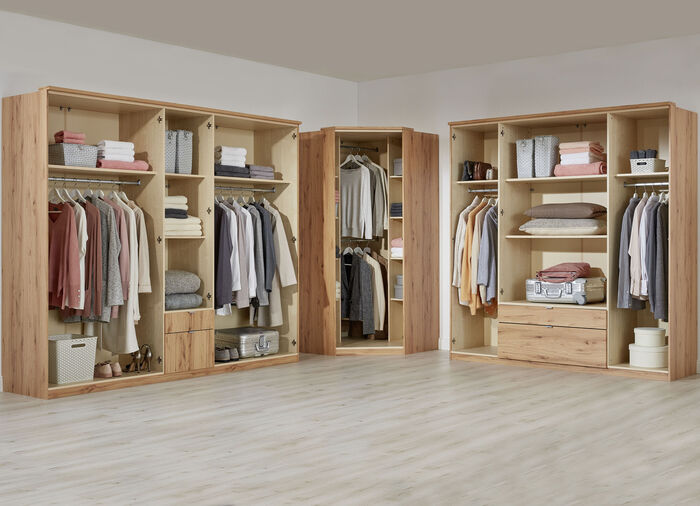 Drehtürenschränke mit Spiegel ASTKERNBUCHE