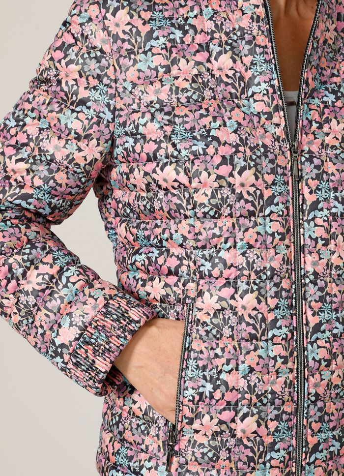 Steppjacke mit Floralprint 
