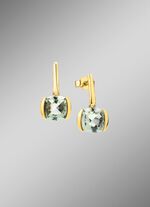 Edle Ohrstecker mit echt gr&uuml;nem Amethyst 