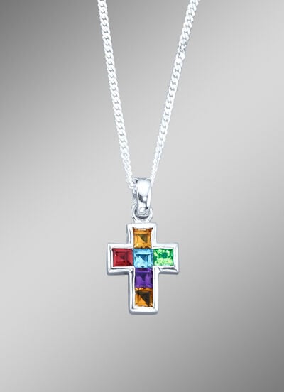 Kreuz-Anhänger mit Panzerkette 