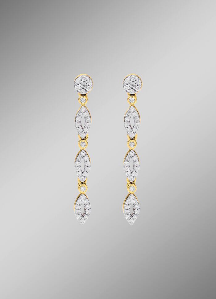 Schicke Ohrstecker mit 80 Brillanten 