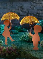 Solarstecker aus Metall BRAUN-GELB