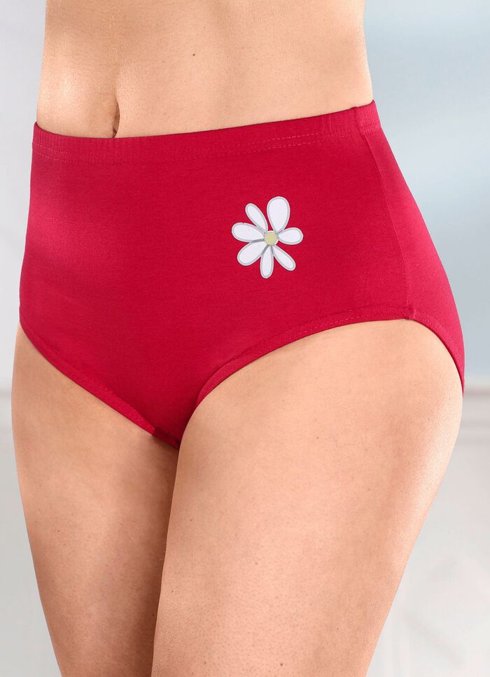 Viererpack Slips mit Blumenmotiv 