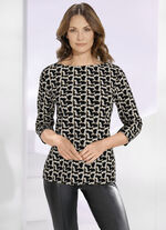 Shirt mit U-Boot-Ausschnitt  