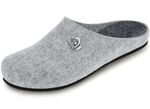 Leichte Damen-Hausschuhe, mit anatomisch geformtem Fußbett HELLGRAU