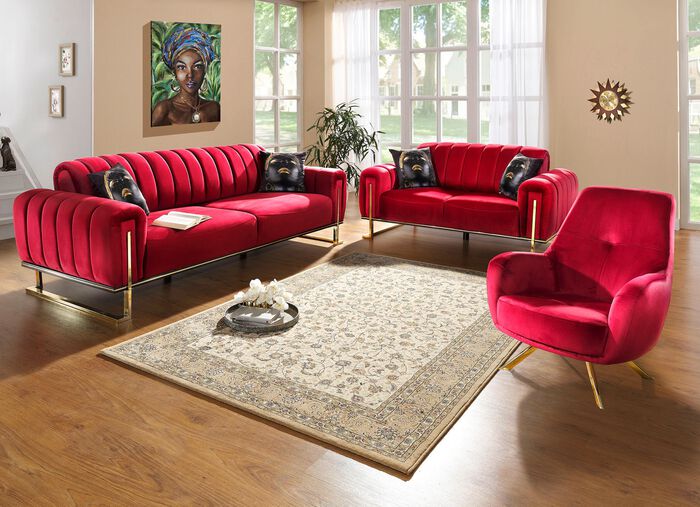 Frei im Raum aufstellbare Polsterm&ouml;bel mit stabilem Metallgestell 