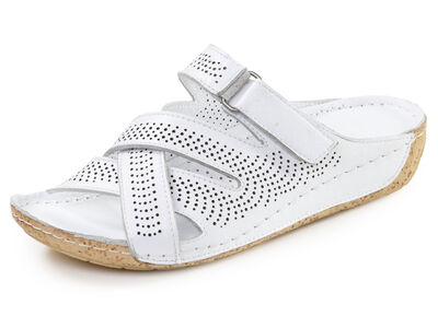 Gemini, sommerliche Damen-Pantoletten, Weite G, aus Leder 