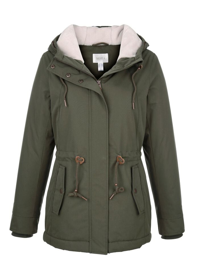 Funktionsjacke mit fester Kapuze 