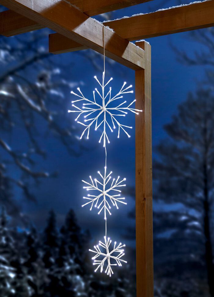 LED-Mobile mit Schneeflocken 