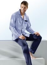 Schlafanzug, durchgekn&ouml;pft mit Reverskragen 