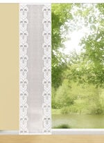 Schöne Schiebegardine mit geradem Abschluss 